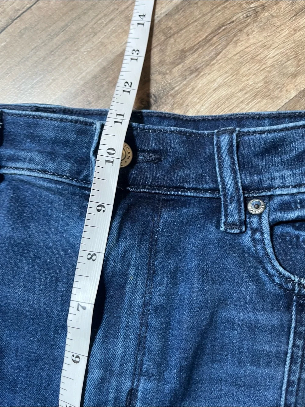 American Eagle Festival Flare Jeans Womens 10 Blue Med Wash High Rise Stretch